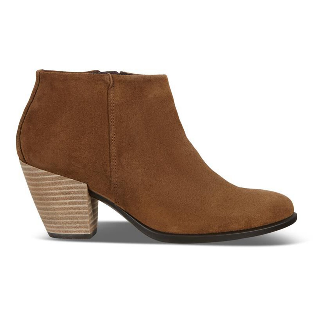 Womens Boots - ECCO Shape 55 Western - Brown - 3064DHWYL
